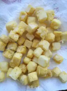 Make The bean is fried tofu step 2