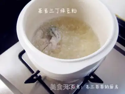 Make Tea fragrance, green bean powder step 4