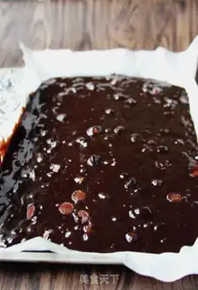 Make Chocolate peach brownie step 2