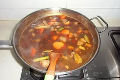 Make Red lamb noodles step 10