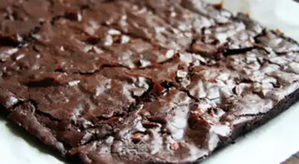 Make Chocolate peach brownie step 3