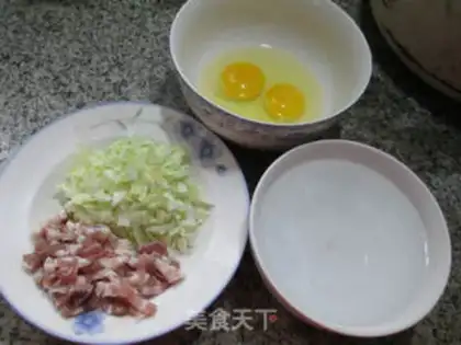 Make Carbage and meat and eggs step 0