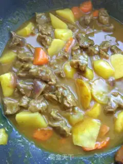 Make Curry potato oxen step 7