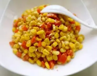 Make A duck egg and fried corn step 7