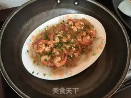 Make Garlic fan steamed shrimp step 8