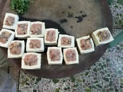 Make The tofu box step 5
