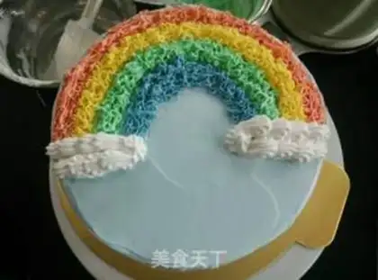 Make Rainbow birthday cake step 11