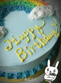 Make Rainbow birthday cake step 13