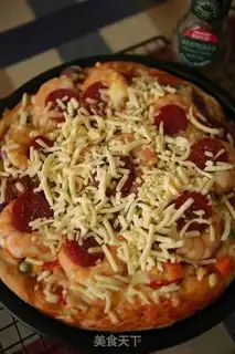 Make Shrimp sausage pizza step 20