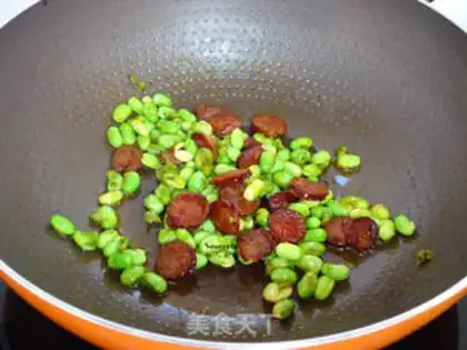 Make Sausage fried beans step 4