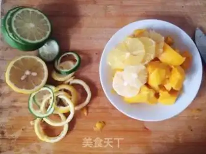 Make Mango lemon shake step 1