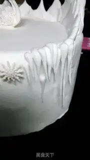Make Swan Lake Rolling Sugar Cake step 14
