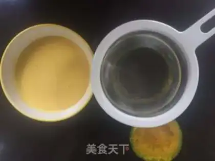 Make Halloween pumpkin egg pudding step 2
