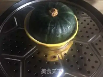 Make Halloween pumpkin egg pudding step 3
