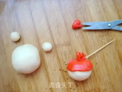 Make Snowman bread step 11