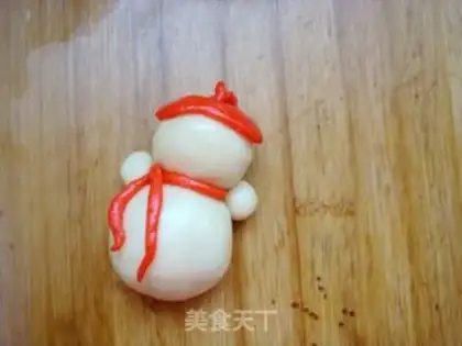 Make Snowman bread step 14