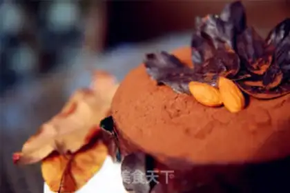 Make Chocolate leaves cake step 25