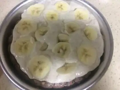 Make Caramel nut banana cake step 30