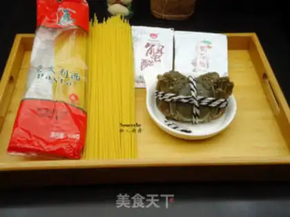 Make Crab fried pasta step 0