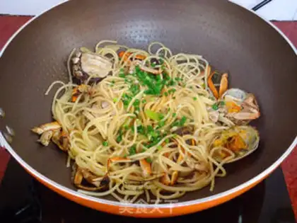Make Crab fried pasta step 6