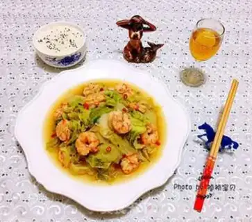 Make Hot cabbage and shrimp step 11