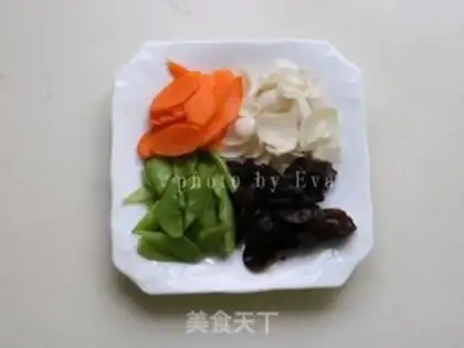 Make Five-colour vegetable fried step 0