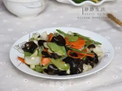 Make Five-colour vegetable fried step 4