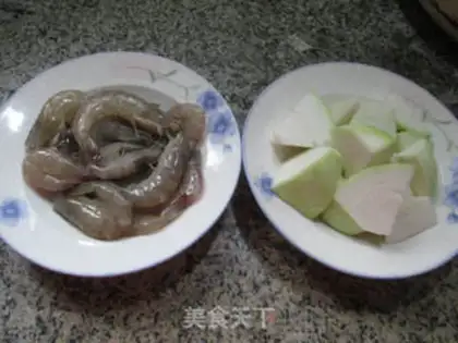 Make Shrimp boils melons step 0