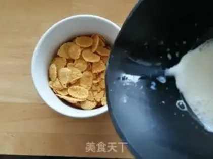 Make Milk and cereal step 2