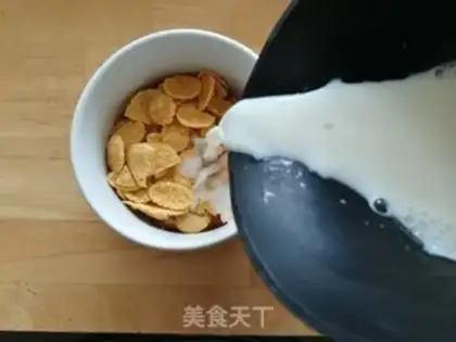 Make Milk and cereal step 3