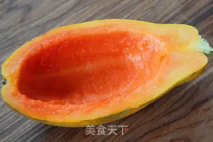 Make A papaya shake step 3