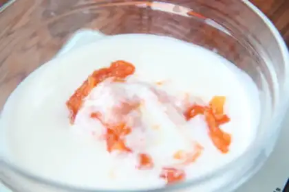 Make A papaya shake step 4