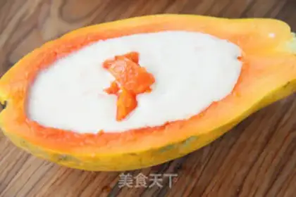 Make A papaya shake step 5