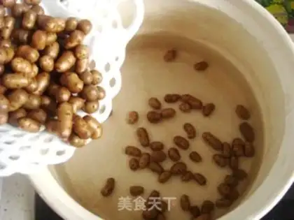 Make Peaches and rice porridge step 1