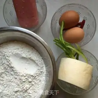 Make radish ham omelet step 0