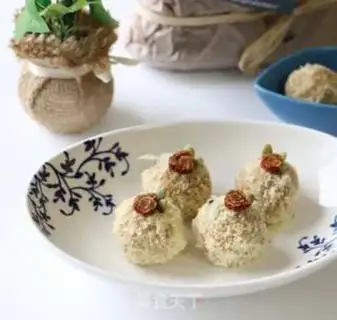Make Cake with sweet potatoes and balls step 6