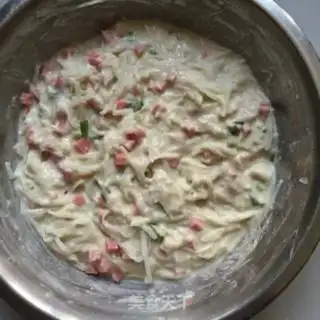 Make radish ham omelet step 3