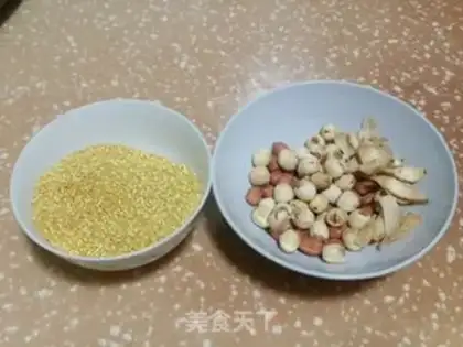 Make Lotus peanut porridge step 0
