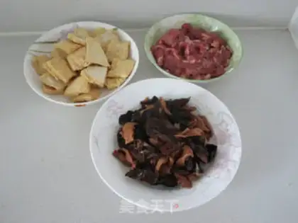 Make Tofu mushroom fried meat step 0