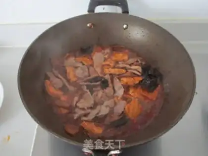 Make Tofu mushroom fried meat step 6