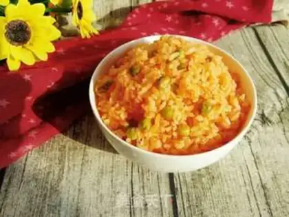 Make Paprika and fried rice step 5