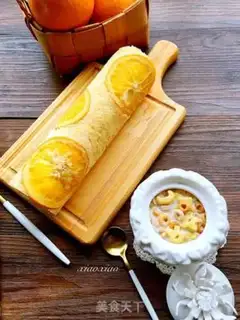 Make Orange cake roll step 15