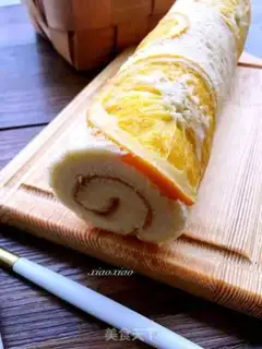 Make Orange cake roll step 17