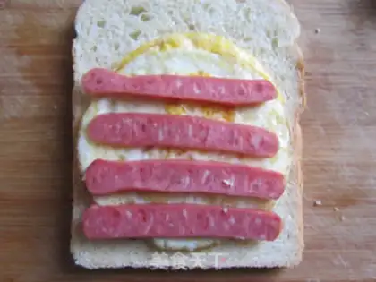 Make Egg sausage sandwich step 8