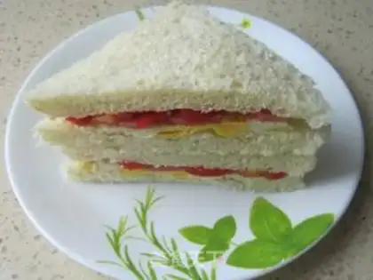 Make Egg sausage sandwich step 11