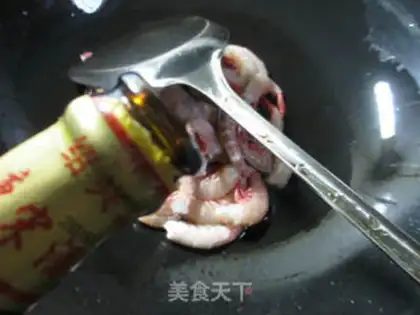 Make White mushroom fried shrimp step 1