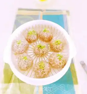 Make Steam rice round step 8