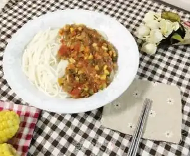 Make Quick-hand five-colored vegetable noodles step 10