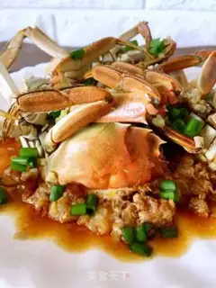 Make Meat and steamed crabs step 8
