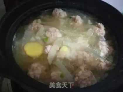Make radish radish meatball soup step 4